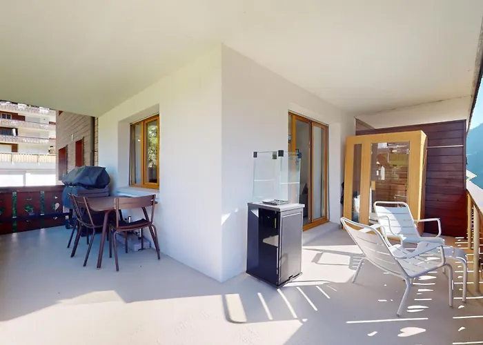 Modern Alpine With Sauna Apartamento Champéry